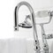 Kingston Brass CA8T1 3-3/8" Tub Wall Mount Clawfoot Tub Faucet with Hand Shower, Polished Chrome CA8T1 - alternate 4